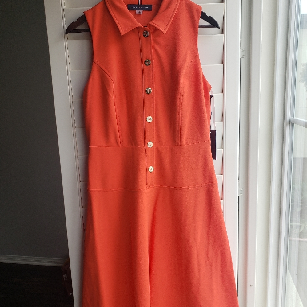 NWT Tommy Hilfiger Orange Dress size M